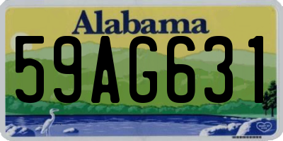 AL license plate 59AG631