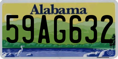 AL license plate 59AG632