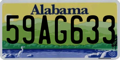 AL license plate 59AG633