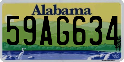 AL license plate 59AG634