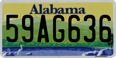 AL license plate 59AG636