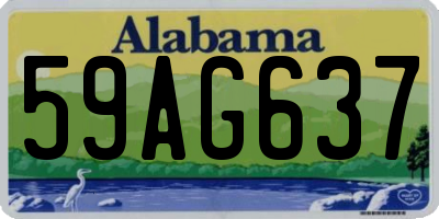 AL license plate 59AG637