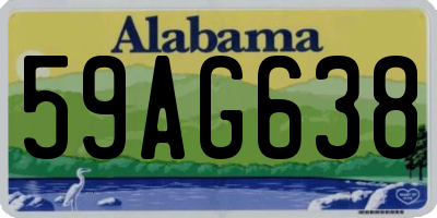 AL license plate 59AG638