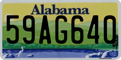 AL license plate 59AG640