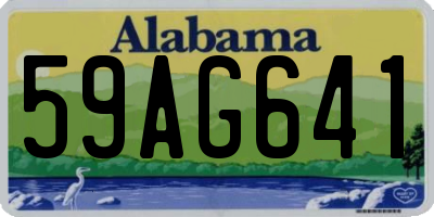 AL license plate 59AG641