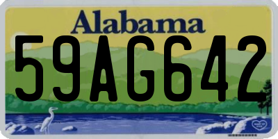 AL license plate 59AG642