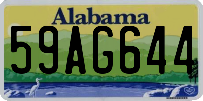 AL license plate 59AG644