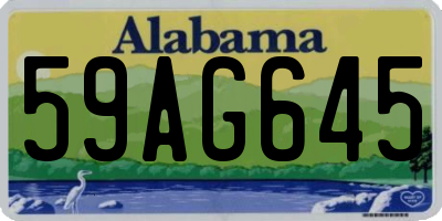 AL license plate 59AG645