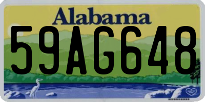 AL license plate 59AG648