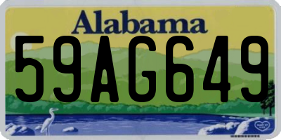 AL license plate 59AG649