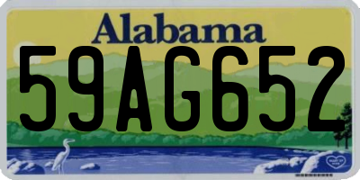 AL license plate 59AG652