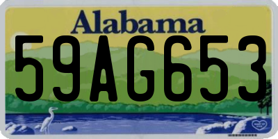 AL license plate 59AG653