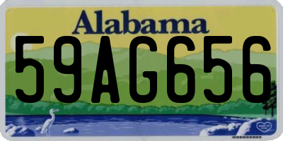 AL license plate 59AG656