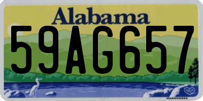 AL license plate 59AG657