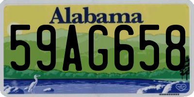 AL license plate 59AG658