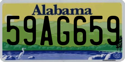 AL license plate 59AG659