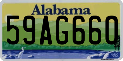 AL license plate 59AG660