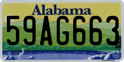 AL license plate 59AG663