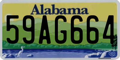 AL license plate 59AG664