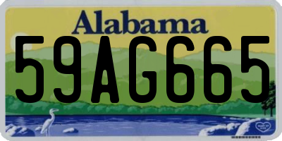 AL license plate 59AG665