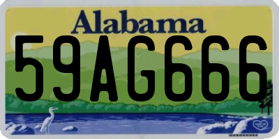 AL license plate 59AG666