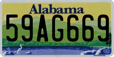 AL license plate 59AG669