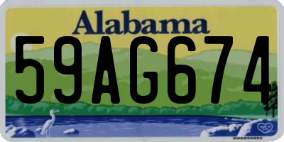 AL license plate 59AG674