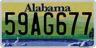AL license plate 59AG677