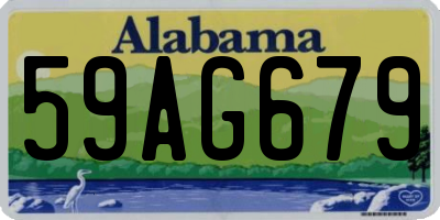 AL license plate 59AG679