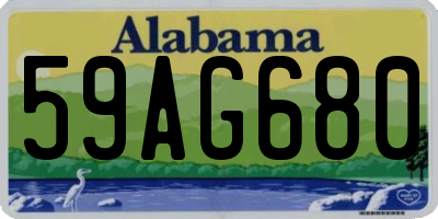 AL license plate 59AG680