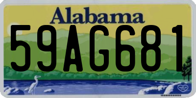AL license plate 59AG681