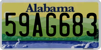 AL license plate 59AG683