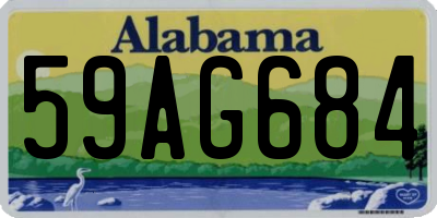 AL license plate 59AG684