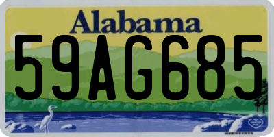 AL license plate 59AG685