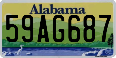 AL license plate 59AG687
