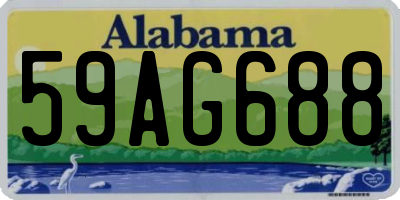AL license plate 59AG688
