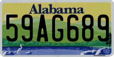 AL license plate 59AG689