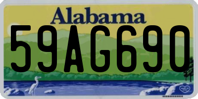 AL license plate 59AG690