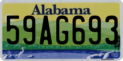 AL license plate 59AG693