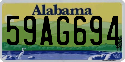 AL license plate 59AG694