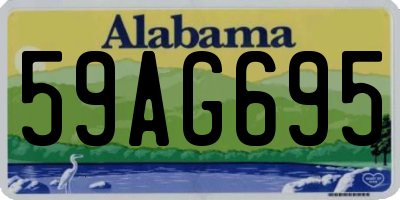AL license plate 59AG695