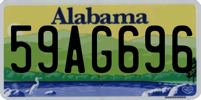 AL license plate 59AG696