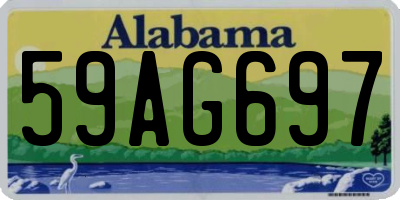 AL license plate 59AG697