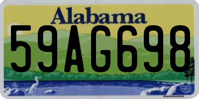 AL license plate 59AG698