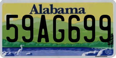 AL license plate 59AG699