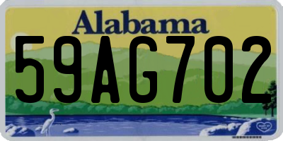 AL license plate 59AG702