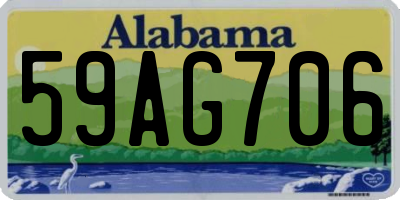 AL license plate 59AG706