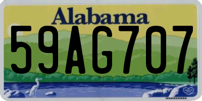 AL license plate 59AG707