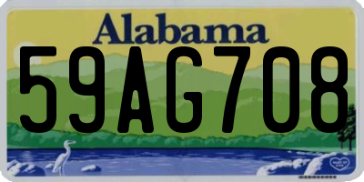 AL license plate 59AG708
