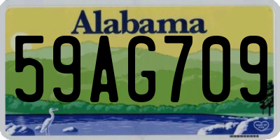 AL license plate 59AG709